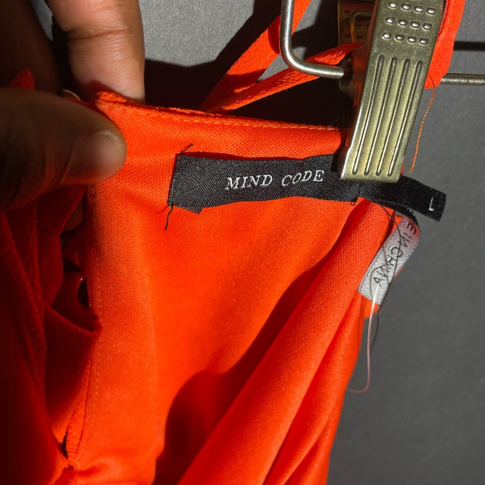 MIND CODE Orange one-piece Romper!